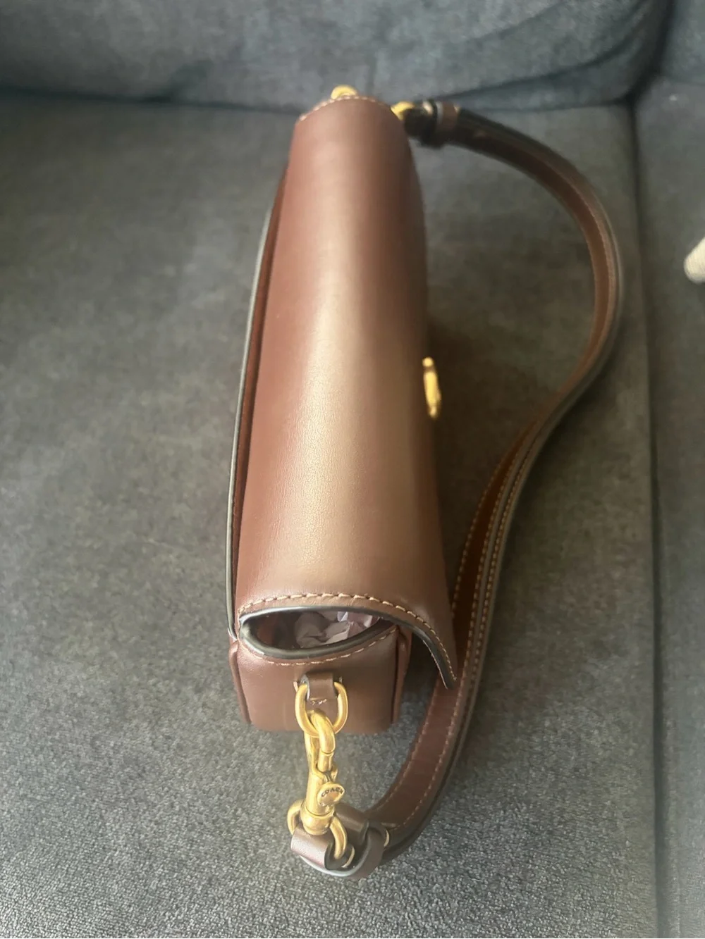 Coach brook flap chain bag